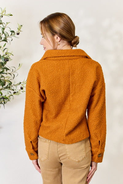 Ginger Full Size Half Button Turtleneck Sweatshirt