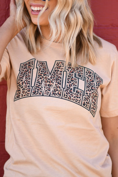 Amen Leopard Arched Tee (Small-4x)