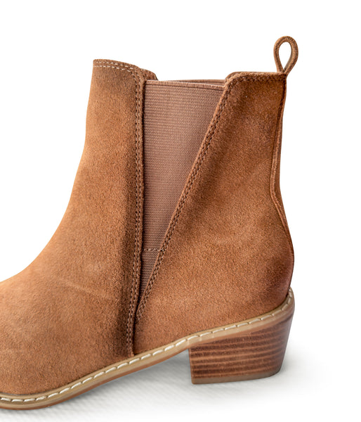 Wylie Suede Ankle Boot in Tan