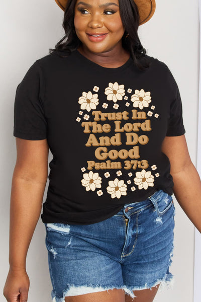 TRUST IN THE LORD AND DO GOOD PSALM 37:3 Graphic Cotton Tee