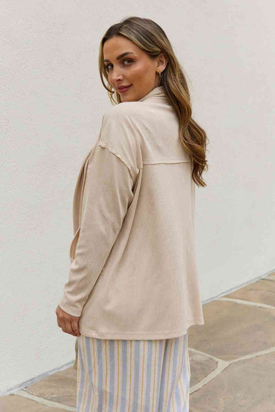 HEYSON Full Size Soft Ribbed Open Front Cardigan  **Reduce Price**