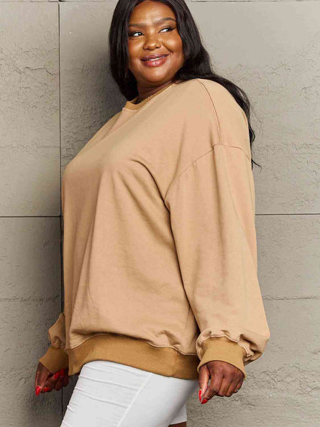 Simply Love Full Size Dropped Shoulder Sweatshirt **5 Different Colors