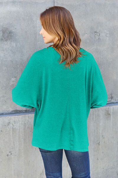 Sassy and Simple Round Neck Long Sleeve T-Shirt **8 Different Colors**