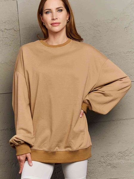 Simply Love Full Size Dropped Shoulder Sweatshirt **5 Different Colors