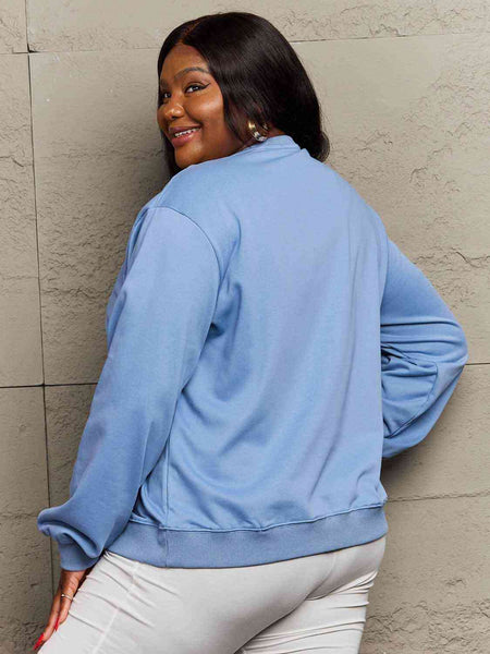 Simply Love Full Size Dropped Shoulder Sweatshirt **5 Different Colors