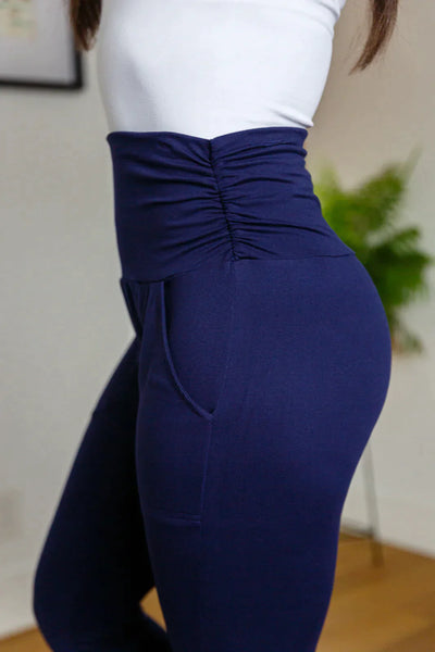 Haley Ruched Waist Leggings in Six Colors (xs-4x)