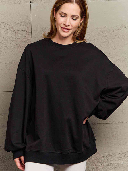 Simply Love Full Size Dropped Shoulder Sweatshirt **5 Different Colors