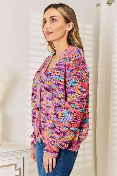 Woven Right V-Neck Long Sleeve Cardigan  **Medium Only** **Sale**