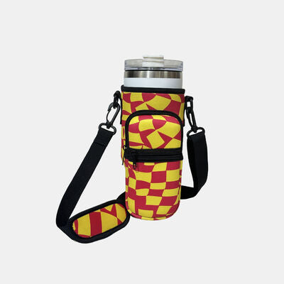 Insulated Tumbler Cup Sleeve With Adjustable Shoulder Strap *12 Colors*
