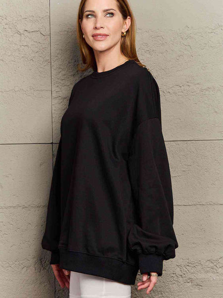 Simply Love Full Size Dropped Shoulder Sweatshirt **5 Different Colors