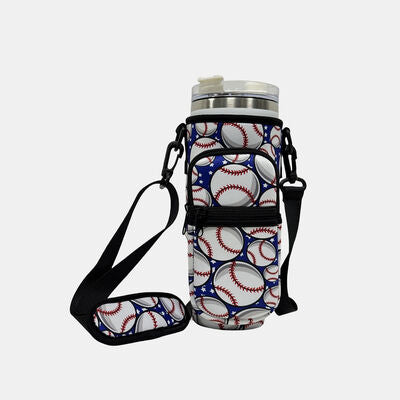 Insulated Tumbler Cup Sleeve With Adjustable Shoulder Strap *12 Colors*