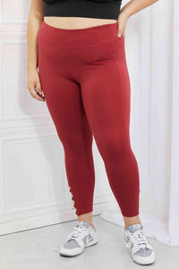 Yelete Ready For Action Full Size Ankle Cutout Active Leggings **Reduced**