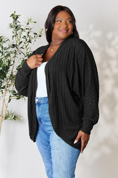Full Size Ribbed Cocoon Cardigan **2 Colors**