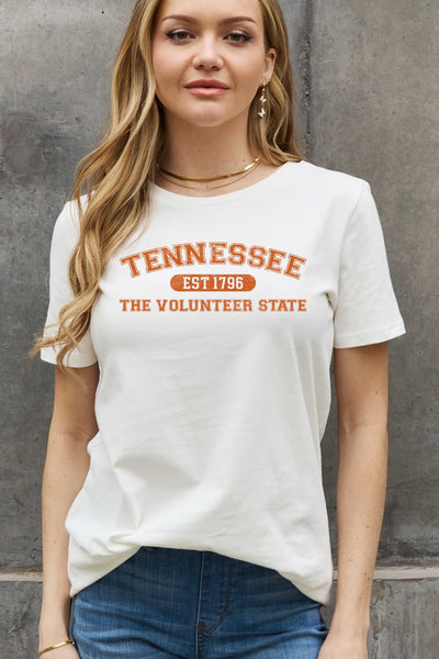 TENNESSEE EST 1796 THE VOLUNTEER STATE Graphic Cotton Tee
