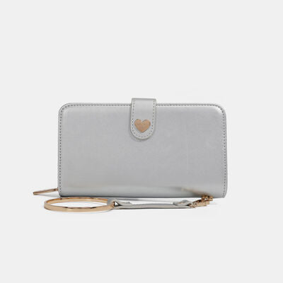 Solid Bifold Wallet with Wristlet