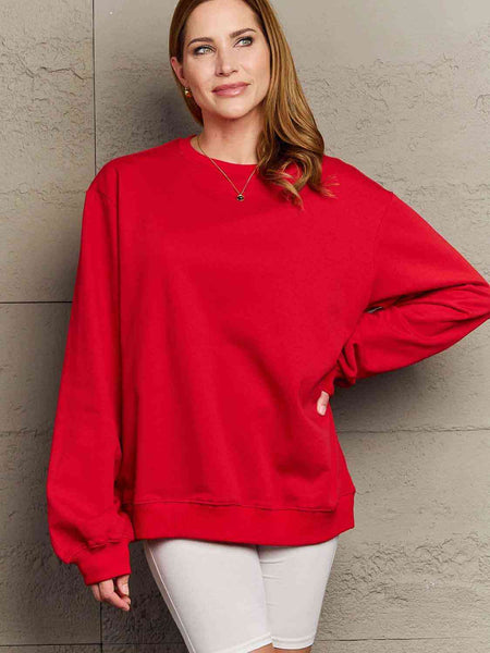 Simply Love Full Size Dropped Shoulder Sweatshirt **5 Different Colors