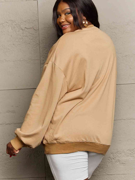 Simply Love Full Size Dropped Shoulder Sweatshirt **5 Different Colors