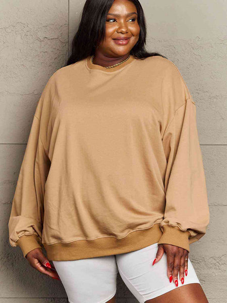 Simply Love Full Size Dropped Shoulder Sweatshirt **5 Different Colors