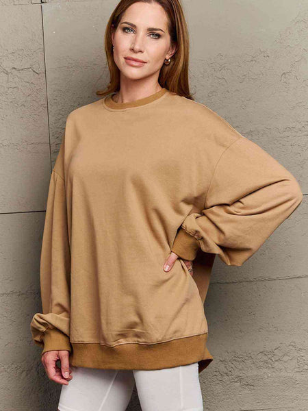 Simply Love Full Size Dropped Shoulder Sweatshirt **5 Different Colors